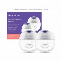 Lansinoh - молоковідсмоктувач бездротовий подвійний Hands-free • White