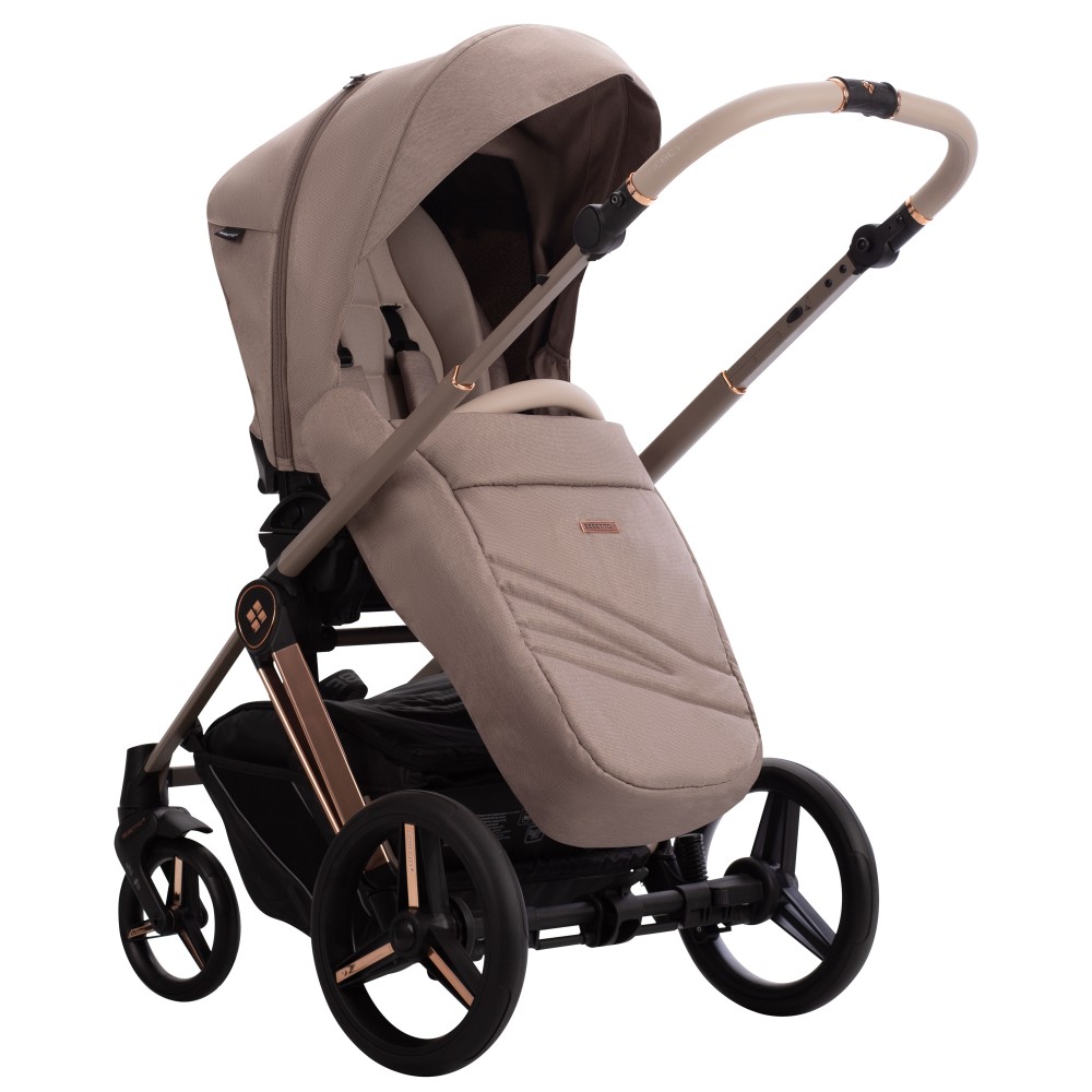 Bebetto Monti Premium Class - wózek dziecięcy 2w1 z adapterami do podwyższenia gondoli (regulacja wysokości rączki łamana i teleskopowa) • PC 08 Kaszmir