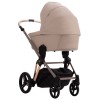 Bebetto Monti Premium Class PRO - wózek dziecięcy 2w1 z adapterami do podwyższenia gondoli, regulacja wysokości rączki łamana i teleskopowa, z ekoskóry • PC PRO 04 Kaszmir