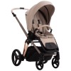 Bebetto Monti Premium Class PRO - wózek dziecięcy 2w1 z adapterami do podwyższenia gondoli, regulacja wysokości rączki łamana i teleskopowa, z ekoskóry • PC PRO 04 Kaszmir