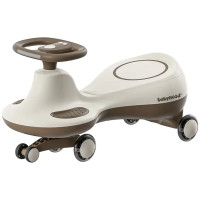 Babyhood Twistcar - jeździk grawitacyjny dla dzieci, LED kółka (3 lata +/do 50 kg) • Brązowy