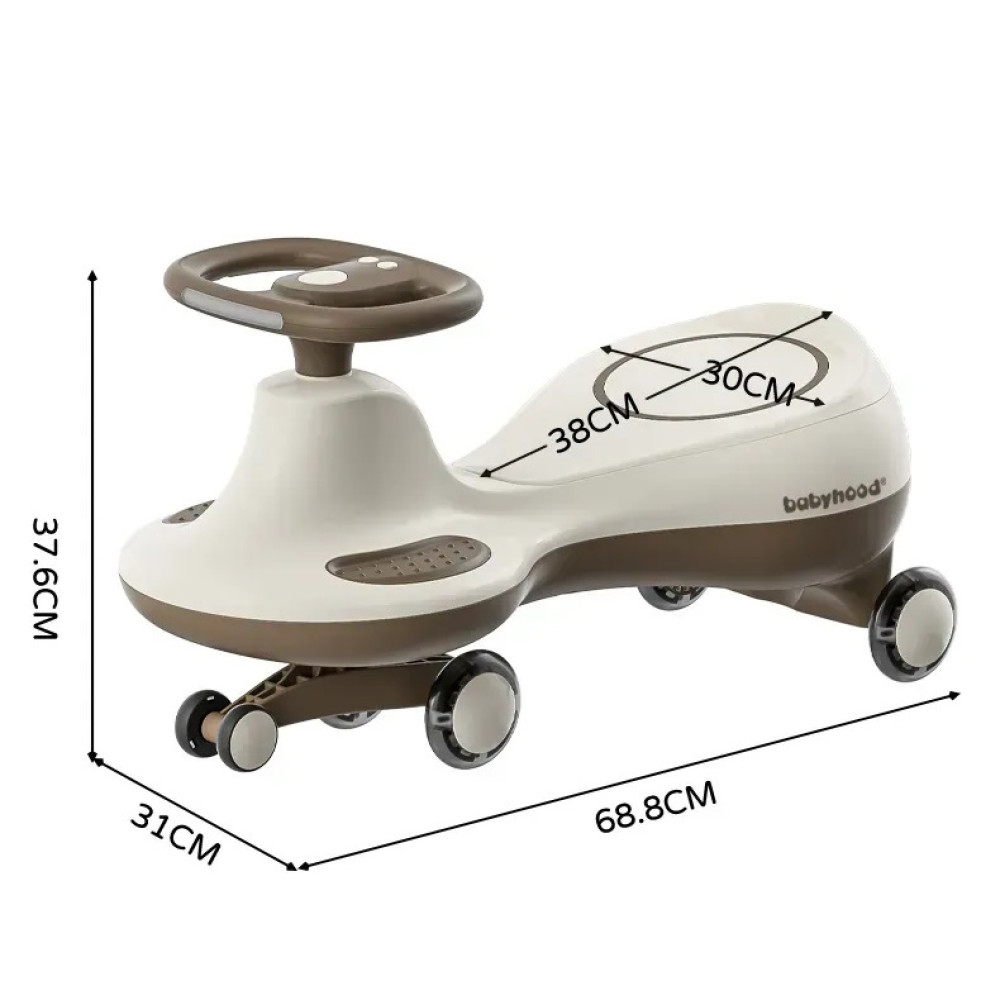 Babyhood Twistcar - jeździk grawitacyjny dla dzieci, LED kółka (3 lata +/do 50 kg) • Szary Babyhood Twistcar - jeździk grawitacyjny dla dzieci, LED kółka (3 lata +/do 50 kg) • Szary