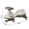 Babyhood Twistcar - jeździk grawitacyjny dla dzieci, LED kółka (3 lata +/do 50 kg) • Szary