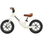 Babyhood - rowerek biegowy dla dzieci, regulowana wysokość siodełka, koła z trwałej gumy • Biały
