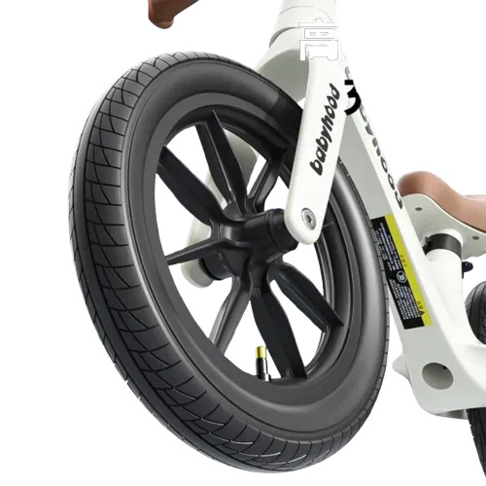 Babyhood - rowerek biegowy dla dzieci, regulowana wysokość siodełka, koła z trwałej gumy • Biały