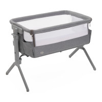 Chicco Next2Me Armonia - приставне ліжечко, регулювання висоти, 4 коліщатка • Steel
