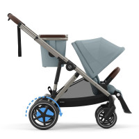 Cybex e-Gazelle S  - електрична прогулянкова коляска, візок з електроприводом, автоматична функція заколисування, має 20+ конфігурацій • Stormy Blue