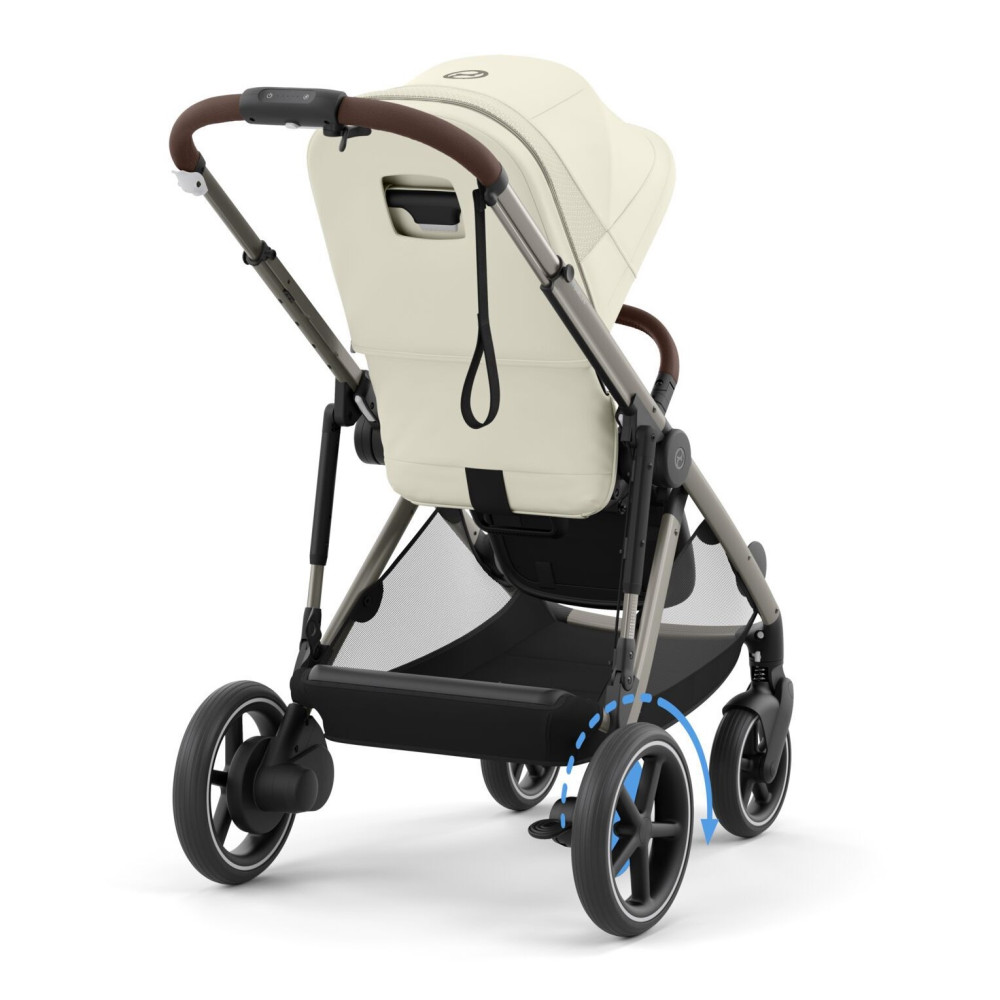 Cybex e-Gazelle S  - elektryczny wózek spacerowy, wózek z napędem elektrycznym, automatyczna funkcja kołysania, ponad 20 konfiguracji • Seashell Beige