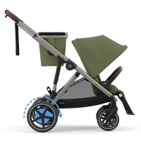 Cybex e-Gazelle S  - електрична прогулянкова коляска, візок з електроприводом, автоматична функція заколисування, має 20+ конфігурацій • Moss Green