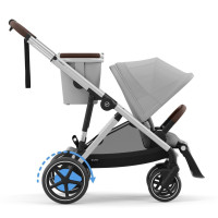 Cybex e-Gazelle S  - elektryczny wózek spacerowy, wózek z napędem elektrycznym, automatyczna funkcja kołysania, ponad 20 konfiguracji •Stone Grey