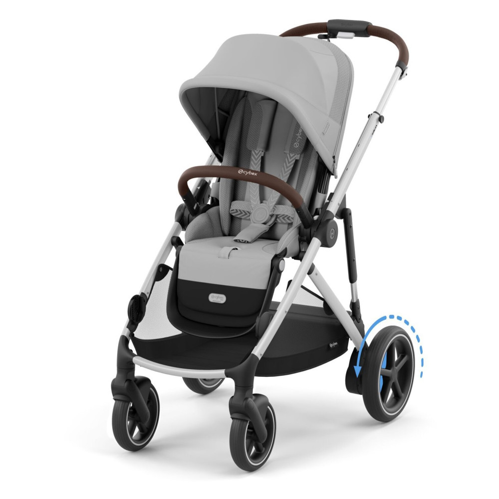 Cybex e-Gazelle S  - elektryczny wózek spacerowy, wózek z napędem elektrycznym, automatyczna funkcja kołysania, ponad 20 konfiguracji •Stone Grey