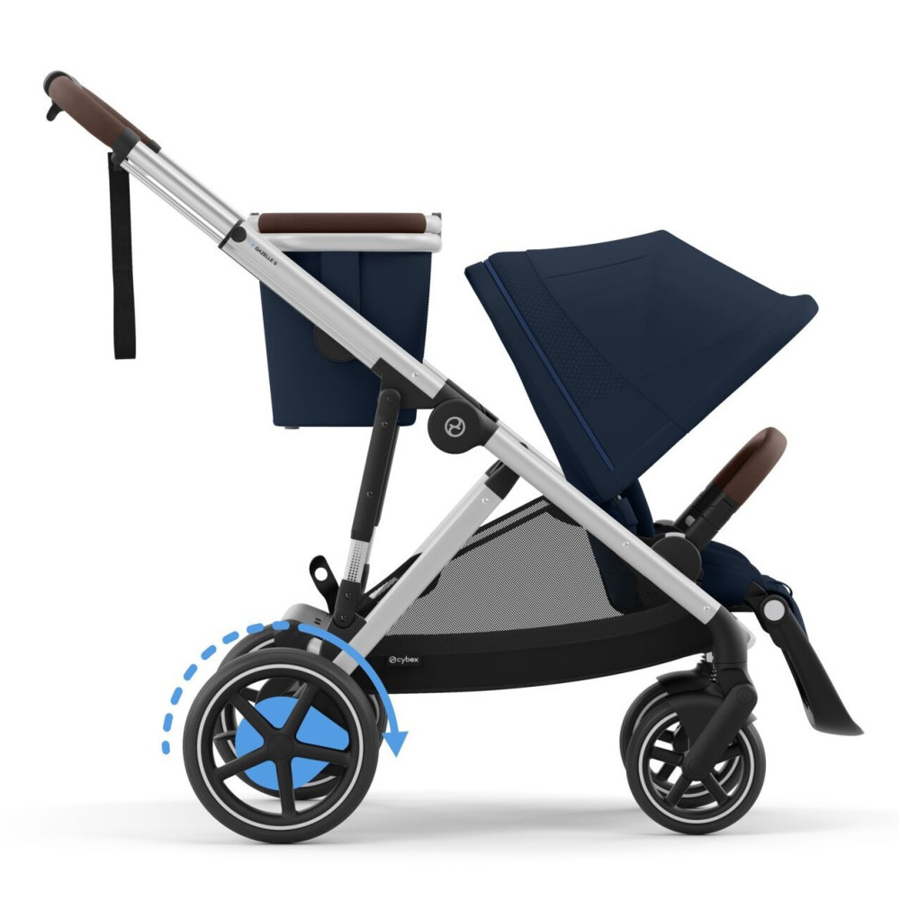 Cybex e-Gazelle S  - elektryczny wózek spacerowy, wózek z napędem elektrycznym, automatyczna funkcja kołysania, ponad 20 konfiguracji • Ocean Blue
