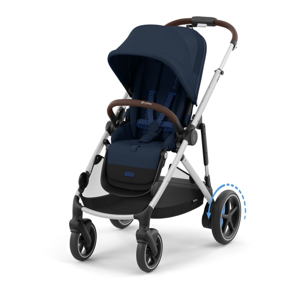 Cybex e-Gazelle S  - elektryczny wózek spacerowy, wózek z napędem elektrycznym, automatyczna funkcja kołysania, ponad 20 konfiguracji • Ocean Blue