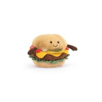 Jellycat Wesoły Burger - плюшева іграшка 11 см, вік 0+ • Різнокольоровий
