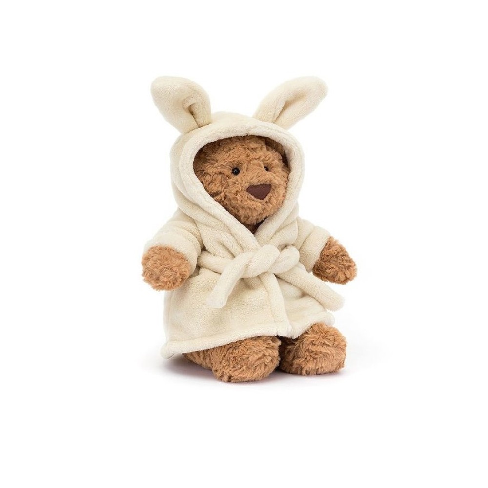 Jellycat Miś Bartłomiej w Szlafroku - плюшева іграшка 26 см, вік 0+ • Toffi, Kremowy