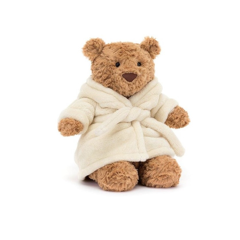 Jellycat Miś Bartłomiej w Szlafroku - плюшева іграшка 26 см, вік 0+ • Toffi, Kremowy