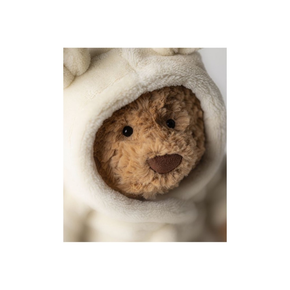 Jellycat Miś Bartłomiej w Szlafroku - плюшева іграшка 26 см, вік 0+ • Toffi, Kremowy