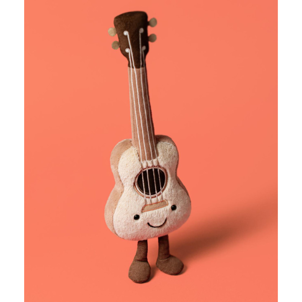 Jellycat Zabawne Ukulele - pluszak pochodzi 37 cm, wiek 0+ • Beżowy-Brązowy