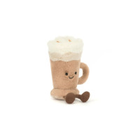 Jellycat Zabawna Kawa Latte - плюшева іграшка 18 см, вік 0+ • Бежево-кремовий