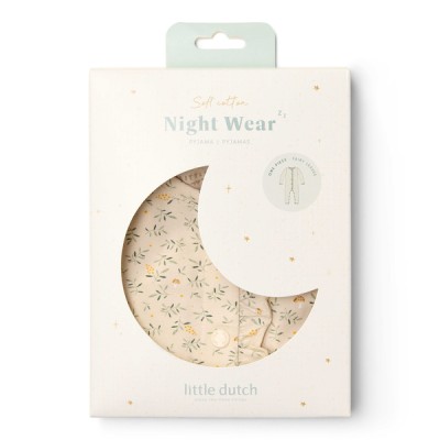 Little Dutch - piżamka jednoczęściowa dla dzieci Fairy Leaves, z bawełny organicznej • 62/68 cm