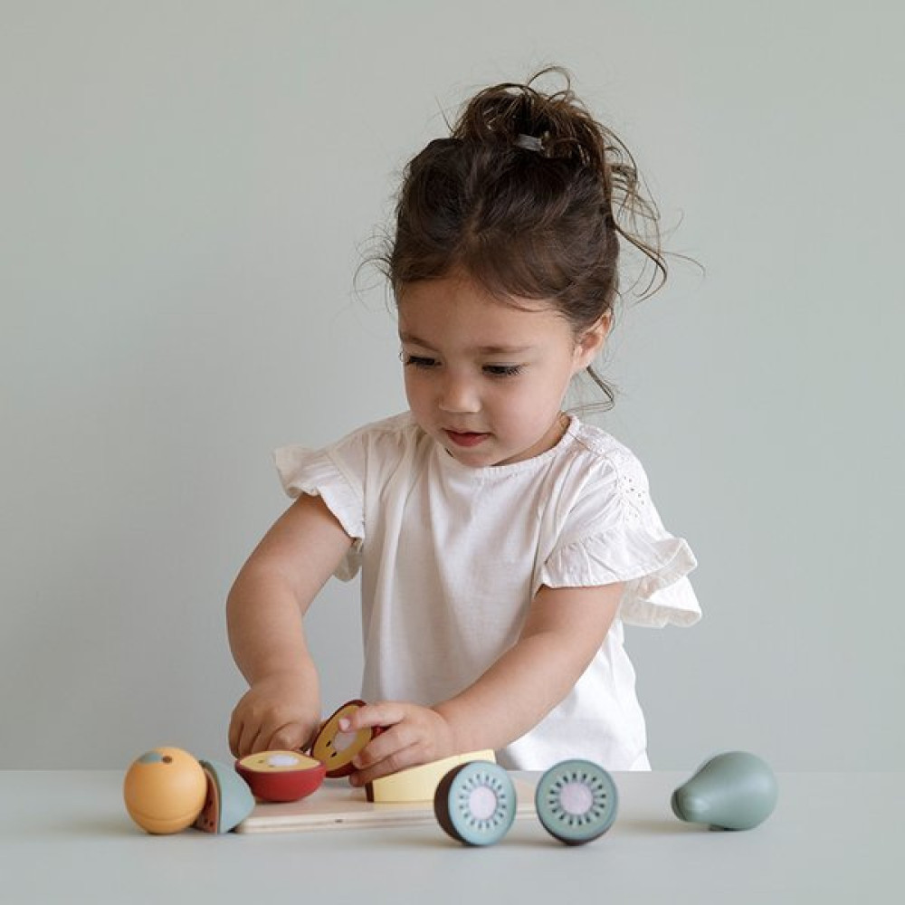 Little Dutch - deska do krojenia z owocami, zestaw • 2+