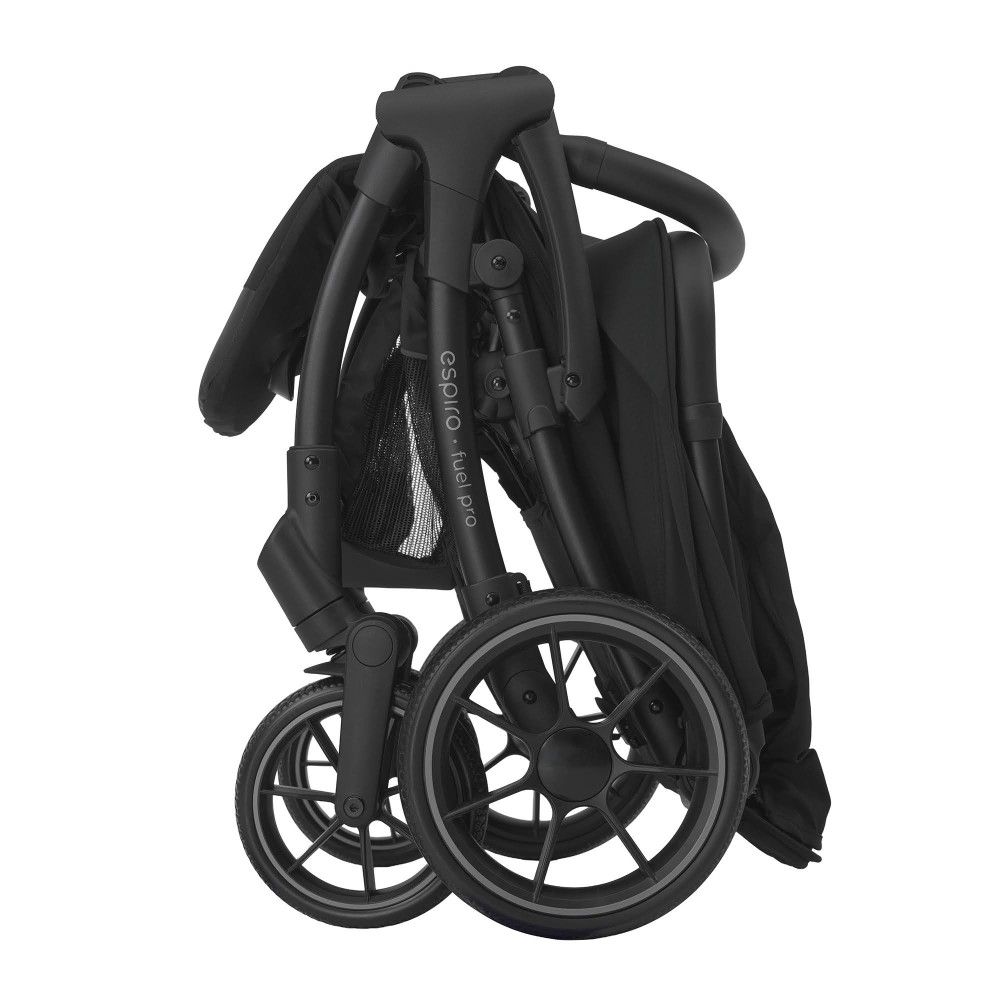 Espiro Fuel Pro - lekki wózek spacerowy do miasta, kompaktowa spacerówka, system automatycznego składania autofolding • 10 Dynamic Black