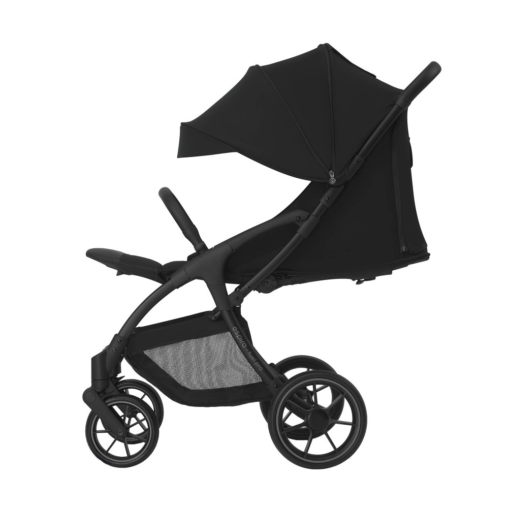 Espiro Fuel Pro - lekki wózek spacerowy do miasta, kompaktowa spacerówka, system automatycznego składania autofolding • 10 Dynamic Black
