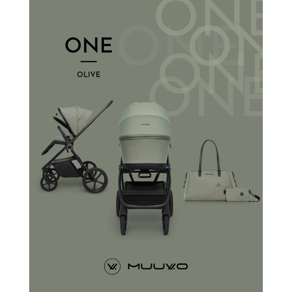 Muuvo One - wózek dziecięcy 2w1 z automatycznym składaniem • Olive