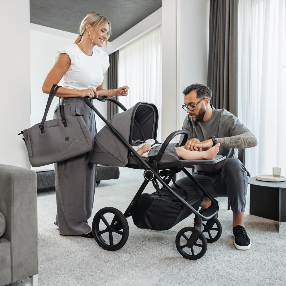 Muuvo One - wózek dziecięcy 2w1 z automatycznym składaniem • Gris