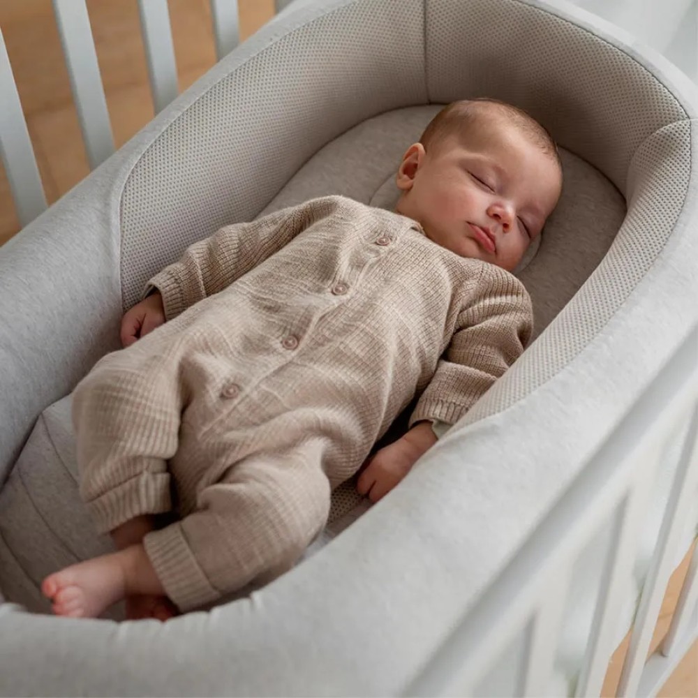 Inglesina Welcome Pod - кокон для немовлят, з тканини бамбука, бавовни, вставки з 3D бавовняної сітки (0-8 місяців) • Quiet Beige