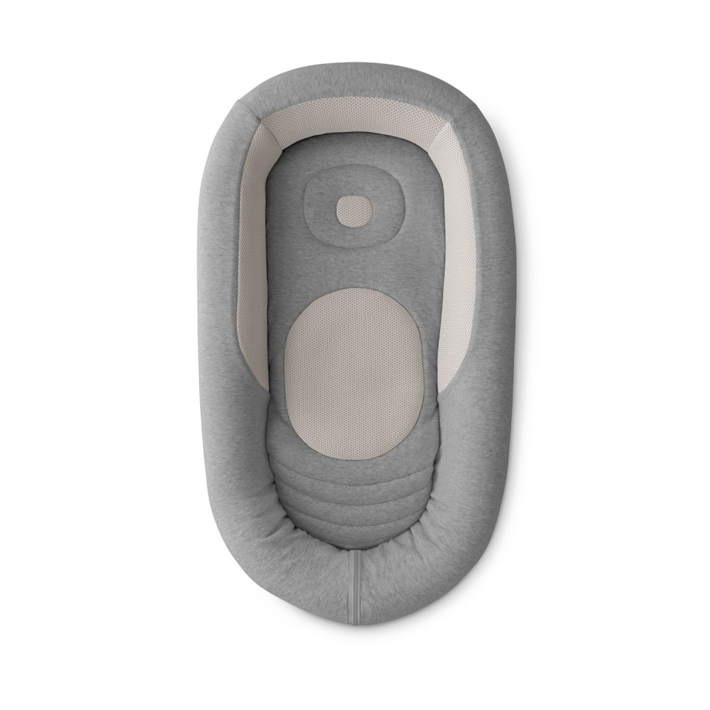 Inglesina Welcome Pod - кокон для немовлят, з тканини бамбука, бавовни, вставки з 3D бавовняної сітки (0-8 місяців) • Harmony Grey