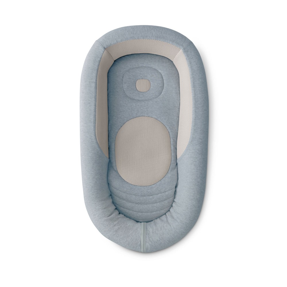 Inglesina Welcome Pod - кокон для немовлят, з тканини бамбука, бавовни, вставки з 3D бавовняної сітки (0-8 місяців) • Peaceful Blue