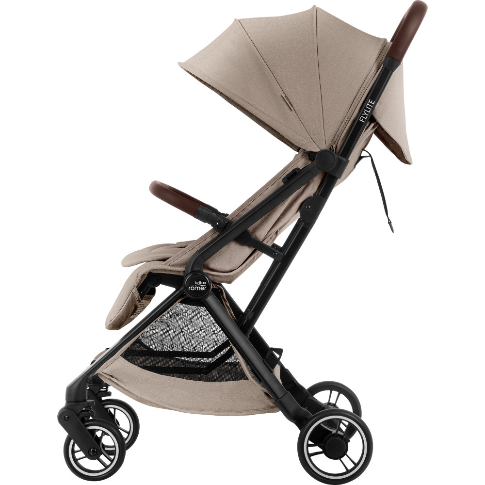 Britax Romer Flylite - легка прогулянкова коляска, візок для літака, швидке складання • Teak