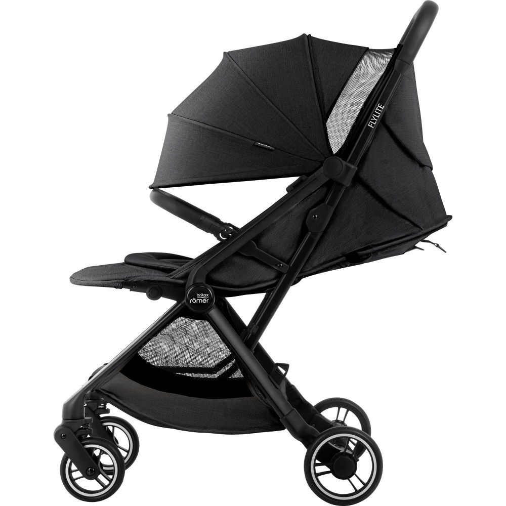 Britax Romer Flylite - легка прогулянкова коляска, візок для літака, швидке складання • Carbon Black