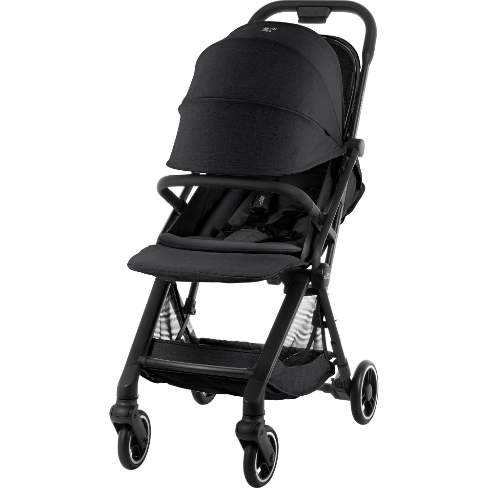 Britax Romer Flylite - легка прогулянкова коляска, візок для літака, швидке складання • Carbon Black