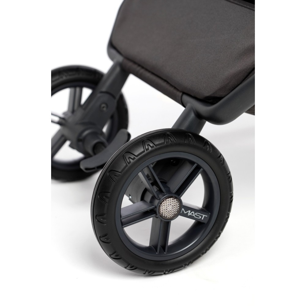 Mast M6x - wózek spacerowy do miasta, spacerówka klasy premium, przekładane siedzisko, rączka teleskopowa • Blueberry