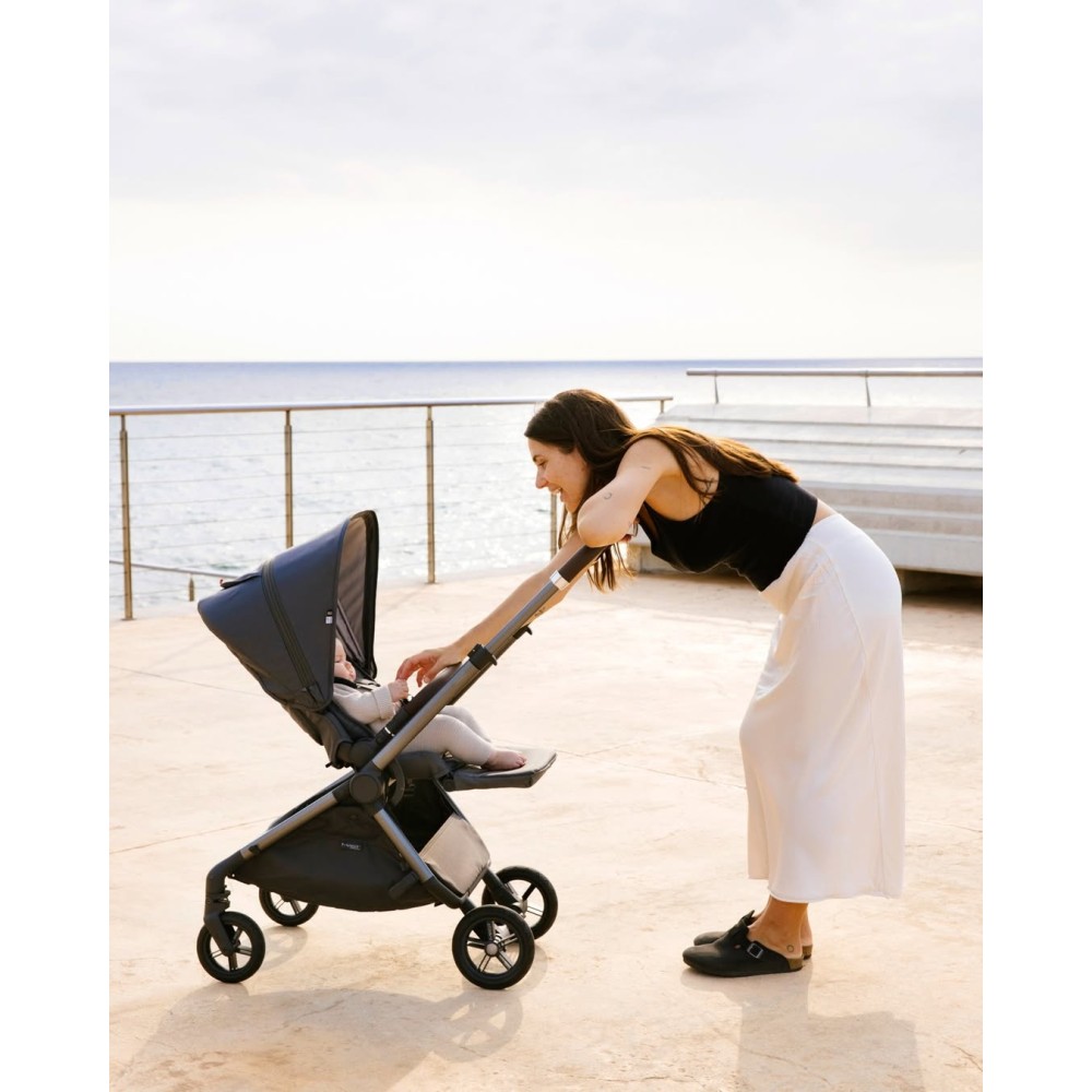 Mast M6x - wózek spacerowy do miasta, spacerówka klasy premium, przekładane siedzisko, rączka teleskopowa • Blueberry