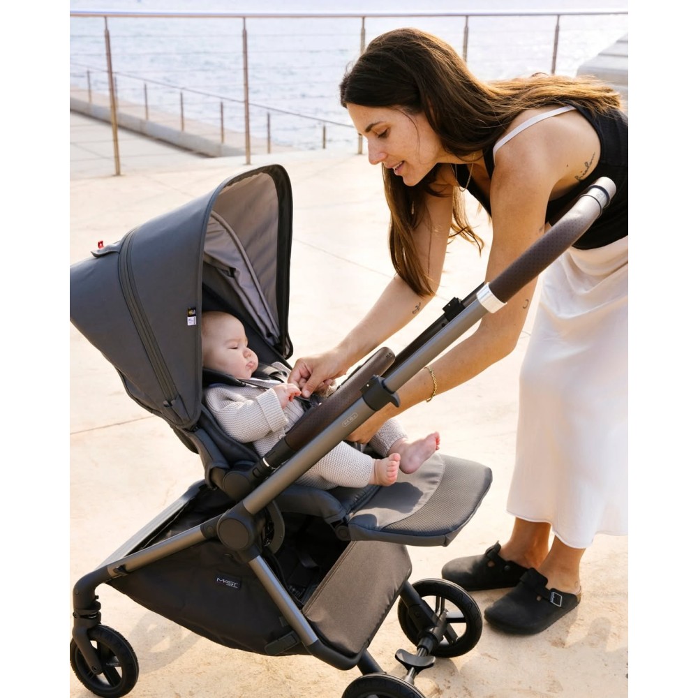 Mast M6x - wózek spacerowy do miasta, spacerówka klasy premium, przekładane siedzisko, rączka teleskopowa • Blueberry