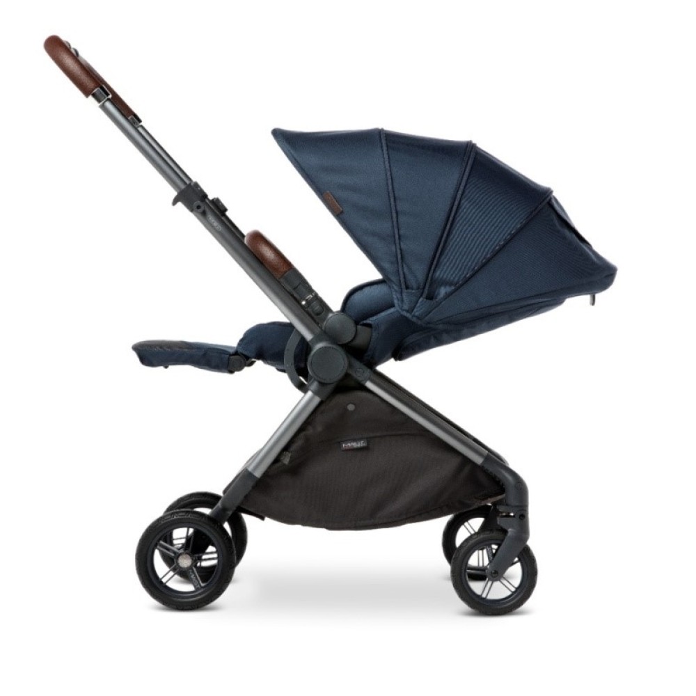 Mast M6x - wózek spacerowy do miasta, spacerówka klasy premium, przekładane siedzisko, rączka teleskopowa • Blueberry