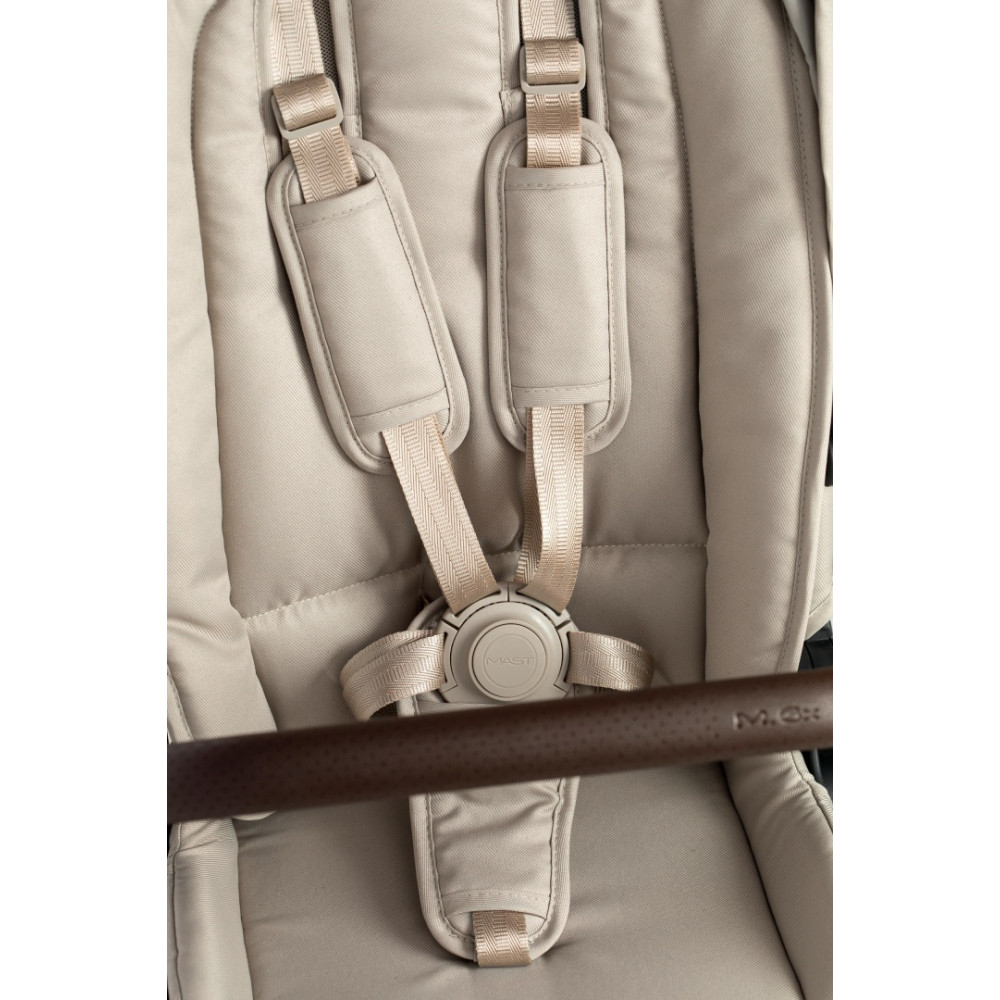 Mast M6x - дитяча коляска 2в1 преміум, складна люлька з матрацом з піни memory, реверсивне сидінняе, телескопічне регулювання ручки • Lion
