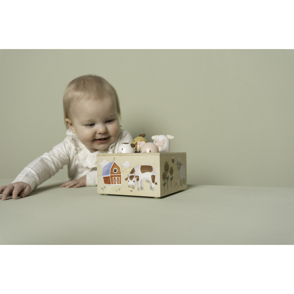 Little Dutch - drewniana zabawka pop-up Little Farm FSC • 12 mc+