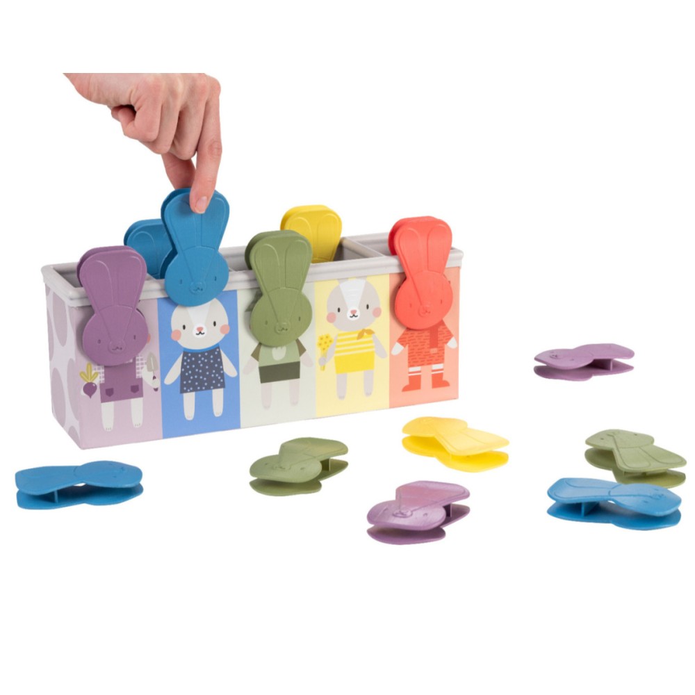 Taf Toys Królicza Zabawa – Edukacyjna Zabawka z Klipsami do Rozwoju Motoryki i Kolorów