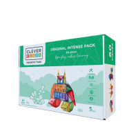Cleverclixx Klocki magnetyczne – zestaw Original Intense Pack - 60 el., Od 3 lat