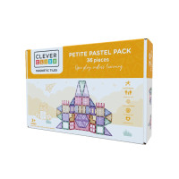 Cleverclixx Klocki magnetyczne – zestaw Petite Pastel Pack - 36 el, Od 3 lat