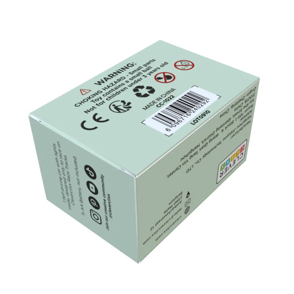 Cleverclixx – Race Track Car Pastel Green, Od 3 lat