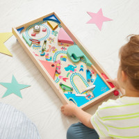 Janod – Gra zręcznościowa drewniana Pinball Applepop 5+