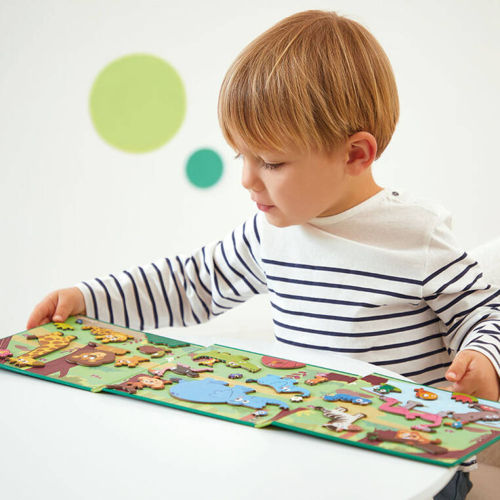 Janod – Magnetyczna układanka Afrykańskie zwierzęta Magneti'stories 3+