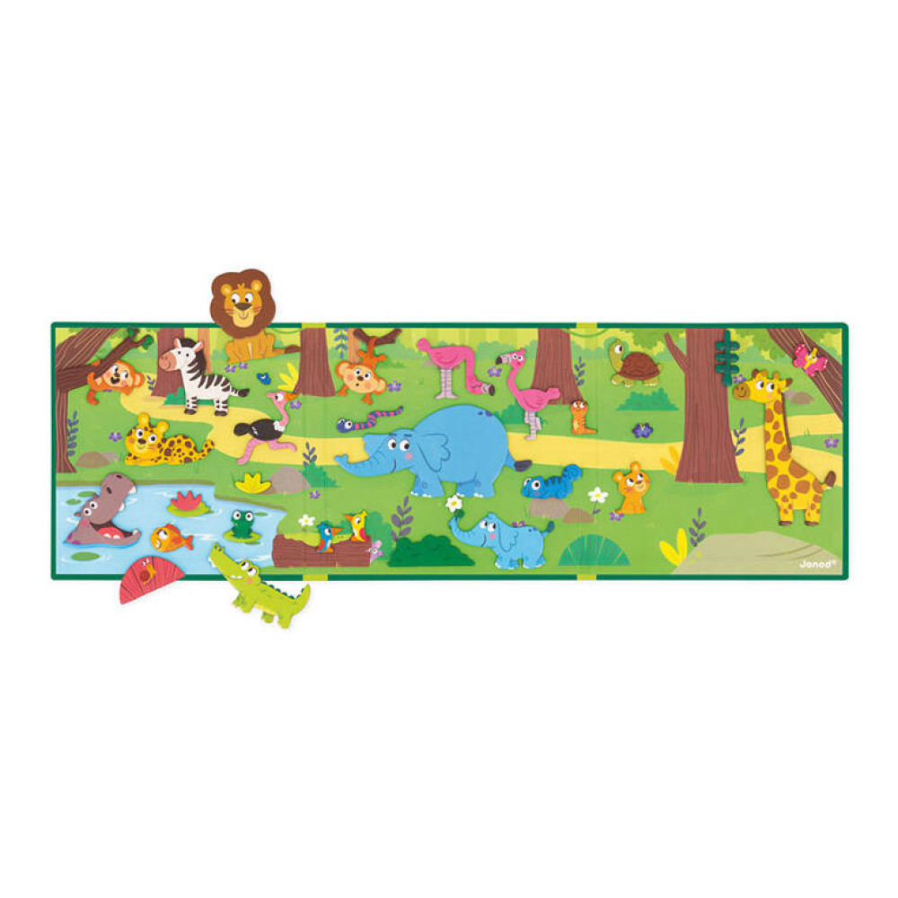 Janod – Magnetyczna układanka Afrykańskie zwierzęta Magneti'stories 3+