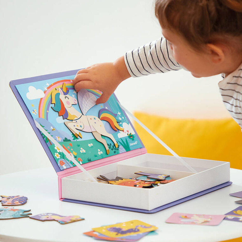 Janod – Magnetyczna układanka Jednorożec Magnetibook 3-8 lat