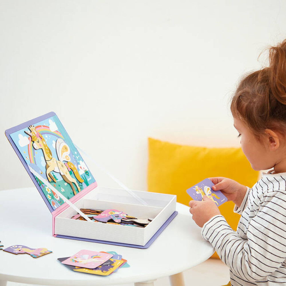 Janod – Magnetyczna układanka Jednorożec Magnetibook 3-8 lat